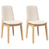 vidaXL Cadeiras de jantar com almofad&otilde;es 2 pcs madeira maci&ccedil;a