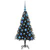 vidaXL &Aacute;rvore de Natal com 150 LEDs com suporte Preto 120 cm PVC