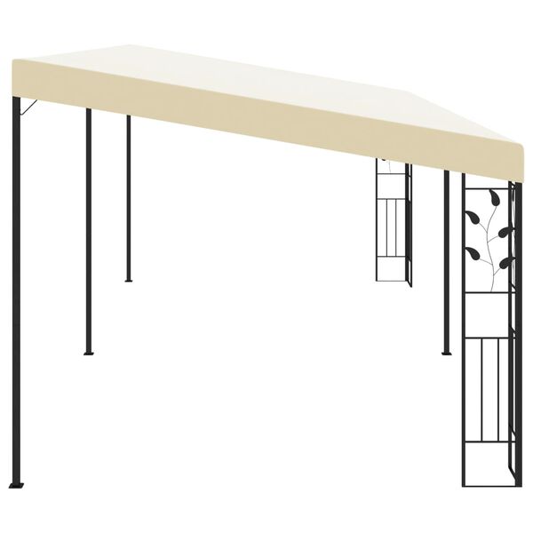vidaXL Gazebo de parede 6x3x2,5 m creme
