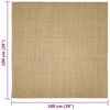 vidaXL Tapete de sisal para poste arranhador 100x100 cm