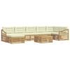 vidaXL Conjunto de Sof&aacute;s para Exterior 8 unid. Branco e Creme