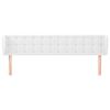 vidaXL Cabeceira de cama c/ abas couro artificial163x23x78/88cm branco