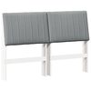 vidaXL Cabeceira estofada Cinzento-claro 140 cm