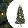vidaXL &Aacute;rvore de Natal Artificial Pr&eacute;-iluminada com Conjunto de Bolas