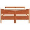 vidaXL Estrutura cama c/ cabeceira 140x190cm pinho maci&ccedil;o castanho-mel