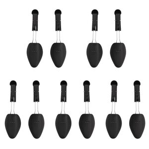 vidaXL Tensores de cal&ccedil;ado 5 pares EU 35-38 pl&aacute;stico preto