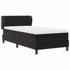 vidaXL Cama Box com colch&atilde;o com cabeceira Preto 90 x 190 cm Veludo