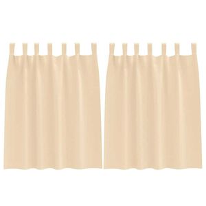vidaXL Cortinas Blackout com Argolas 2 pcs Creme 140 x 140 cm