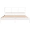 vidaXL Cama com estante sem colch&atilde;o 180x200 cm pinho maci&ccedil;o branco