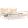 vidaXL Estrutura de cama Super King Size com cabeceira madeira maci&ccedil;a