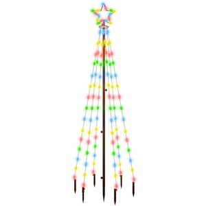 vidaXL &Aacute;rvore de Natal com espig&atilde;o 108 luzes LED 180 cm colorido