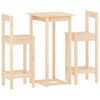 vidaXL 3 pcs conjunto de bar pinho maci&ccedil;o