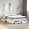 vidaXL Estrutura de cama c/ gavetas 120x200cm derivados madeira branco
