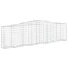 vidaXL Cestos gabi&atilde;o arqueados 6pcs 400x30x100/120cm ferro galvanizado