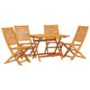 vidaXL Conjunto de Jantar para Jardim 5 pcs Castanho