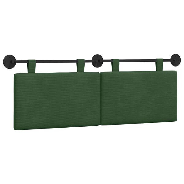 vidaXL Cabeceira Suspensa Liso Verde Selva 150 x 55 x 5 cm