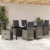 vidaXL Conjunto de Jantar para Jardim 7 pcs Bege Rattan Sint&eacute;tico