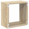 vidaXL Prateleiras de parede em forma de cubo 2 pcs 26x15x26 cm sonoma