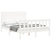 vidaXL Cama sem colch&atilde;o 140x190 cm madeira de pinho maci&ccedil;a branco
