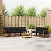 vidaXL Conjunto de Sof&aacute;s para Exterior 8 pcs Natural e Preto
