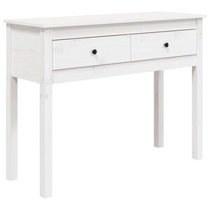 vidaXL Mesa consola 100x35x75 cm pinho maci&ccedil;o branco