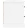 vidaXL Mesa cabeceira 39x39x47,5cm derivados madeira branco brilhante