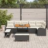 vidaXL Conjunto de Sof&aacute; de Jardim 9 pcs Preto Rattan Sint&eacute;tico