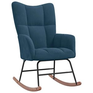 vidaXL Cadeira de baloi&ccedil;o veludo azul