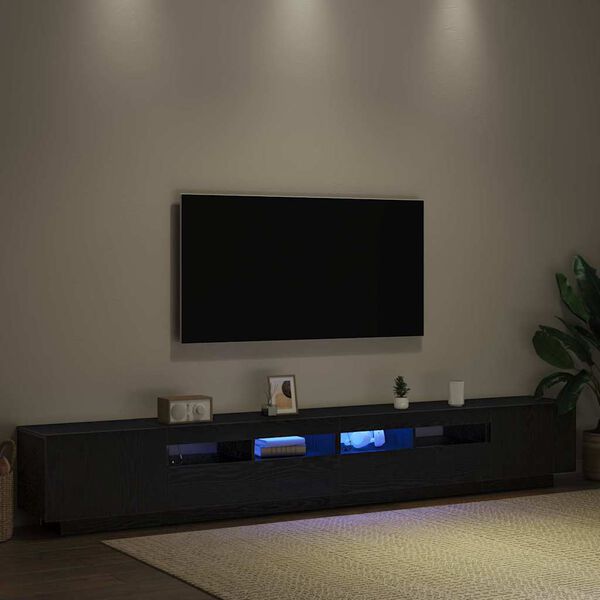 vidaXL Conjunto de m&oacute;vel de TV 3 pcs Preto 260 x 35 x 40 cm