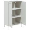 vidaXL Aparador alto 68x39x113 cm aço branco