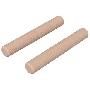 vidaXL Dowels de madeira 2 unid. Natural &Oslash; 6 x 40 mm Madeira S&oacute;lida