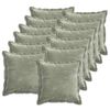 vidaXL Capa almofada 12 unid. HOUTEN Verde 40 x 40 cm Tecido Chenille