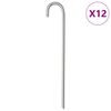 vidaXL Estacas para tenda 12 pcs 37 cm &Oslash;10 mm a&ccedil;o galvanizado