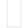vidaXL P&eacute;s de mesa de bar em forma de U, 2 pe&ccedil;as, branco, 60x(100-101) cm, a&ccedil;o