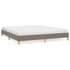 vidaXL Cama sem colch&atilde;o 180x200 cm tecido castanho-acinzentado