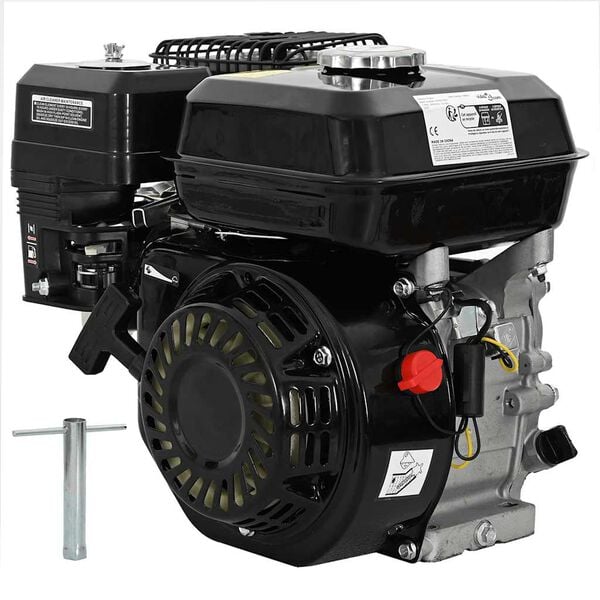 vidaXL Motor a gasolina 6,5 CV 4,8 kW preto