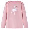 T-shirt de manga comprida para crian&ccedil;a rosa-claro 116
