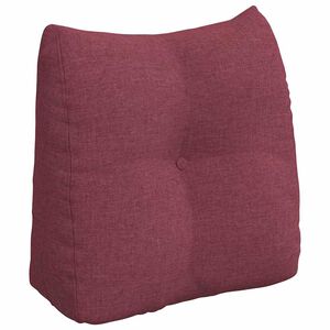 vidaXL Travesseiro para Costas Vinho Vermelho 45 x 24 x 50 cm tecido