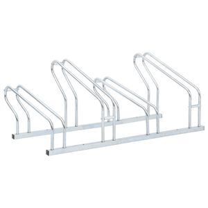 vidaXL Suporte independente para 4 bicicletas a&ccedil;o galvanizado