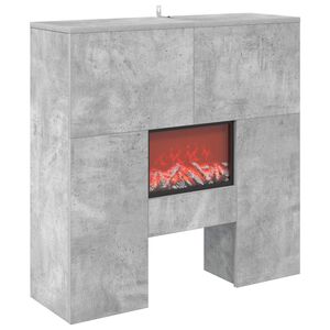 vidaXL Lareira el&eacute;trica Cimento 75 x 24,5 x 75 cm Derivados de madeira