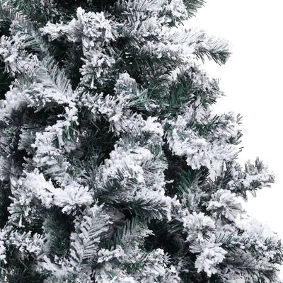 vidaXL Árvore Natal artificial pré-iluminada c/flocos neve 120cm verde