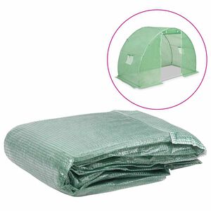 vidaXL Cobertura de substitui&ccedil;&atilde;o p/ estufas 4,5 m&sup2; 300x150x200cm verde