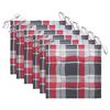 vidaXL Cadeiras de jardim com almofad&otilde;es 6 pcs ac&aacute;cia maci&ccedil;a