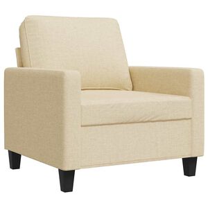 vidaXL Poltrona 60 cm tecido cor creme
