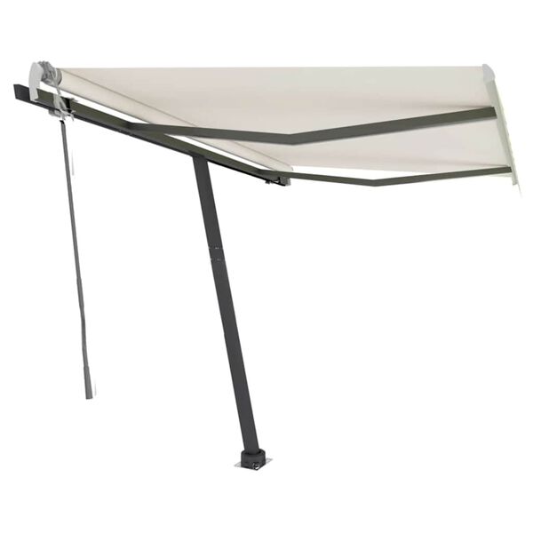 vidaXL Toldo retr&aacute;til manual independente 300x250 cm cor creme