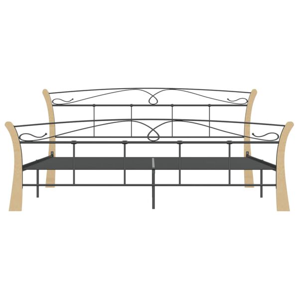 vidaXL Estrutura de cama 200x200 cm metal preto