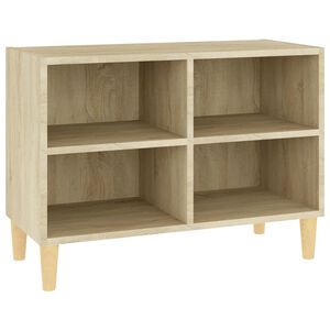 vidaXL M&oacute;vel de TV com pernas de madeira 69,5x30x50 cm carvalho sonoma