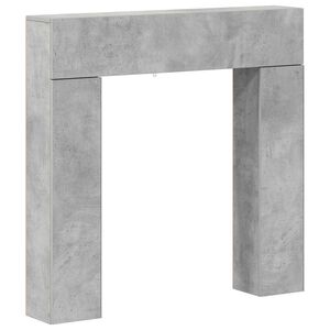vidaXL Moldura de Lareira Cinzento Cimento 102 x 18 x 100,5 cm