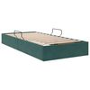 vidaXL Cama com Armazenamento Verde Escuro 90 x 190 cm Veludo