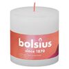 Bolsius Velas r&uacute;sticas cil&iacute;ndricas Shine 3pcs 100x100mm branco nublado